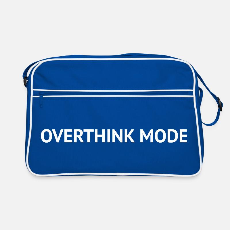 Overthink Mode – Minimal Text Design Retro Bag