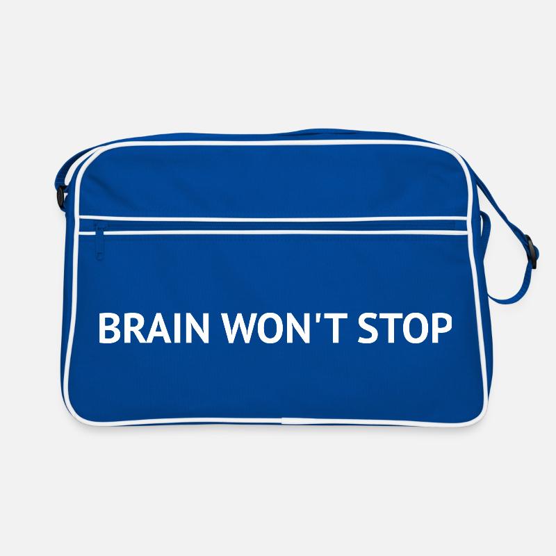 Brain Won’t Stop – Overthinking Text Design Retro Bag