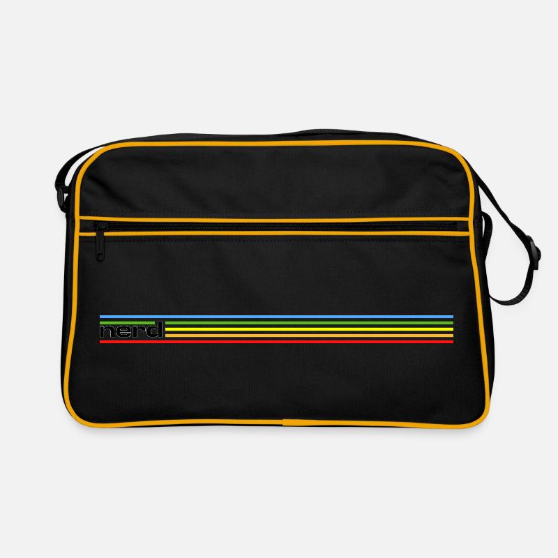 NERDY forever - nerd Rainbow - Retro Tasche - Schwarz/Gold