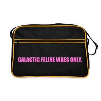 Vibrations de Chat Galactique - Sac Retro - noir/or - Devant
