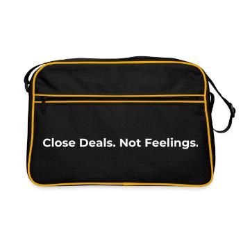Close Deals Not Feelings - Retro Bag - black/gold - Front