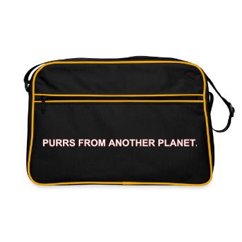Spread Smiles Not Hate – Wholesome Meme Design - Retro Bag - black/gold - Front
