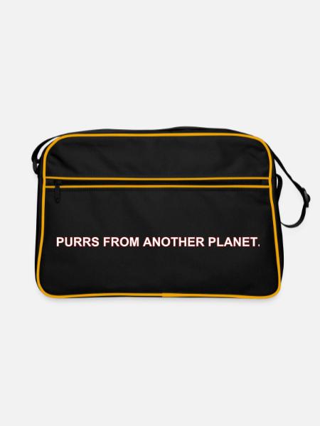 Spread Smiles Not Hate – Wholesome Meme Design - Retro Bag - black/gold - Front