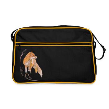 Fuchs - Retro Tasche - Schwarz/Gold - Vorne