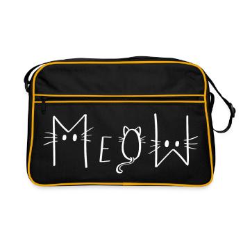 MEOW - miaou chats - Sac Retro - noir/or - Devant