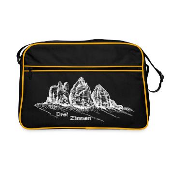Les « trois sommets » du Tyrol du Sud - Sac Retro - noir/or - Devant