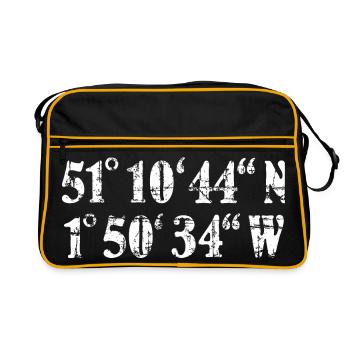 Stonehenge Coordinates Vintage White (EU) - Retro Bag - black/gold - Front