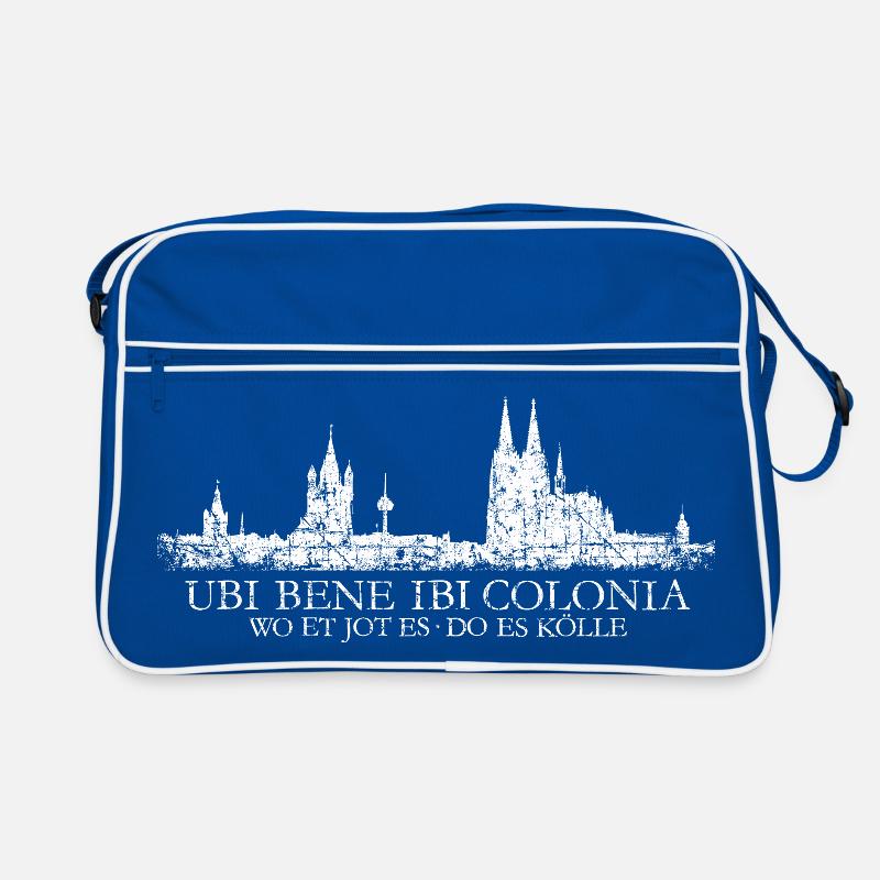 UBI BENE IBI COLONIA Kölnerer Skyline von Köln Retro Tasche