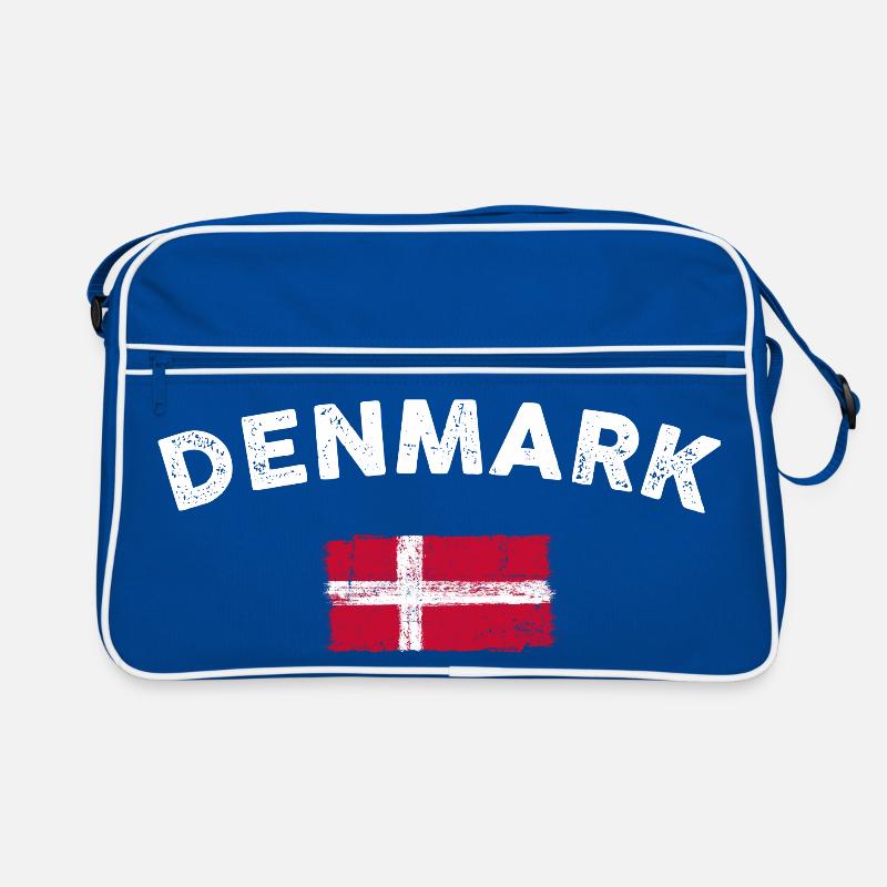 Dänemark Pinsel Flagge Emblem Retro Tasche