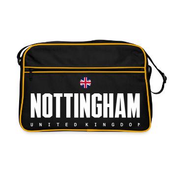 Nottingham City Emblem - Retro Bag - black/gold - Front