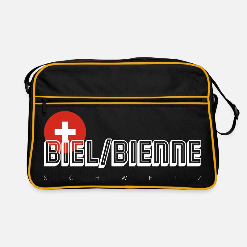 Swiss Cross Bold Typography Retro Bag
