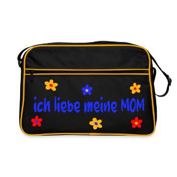 Fête des mères J’aime ma maman - Sac Retro - noir/or - Devant