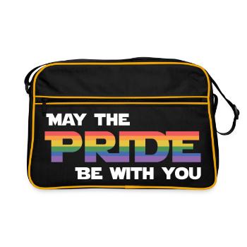 Mois de la fierté LGBT - Que la fierté soit avec vous - Sac Retro - noir/or - Devant