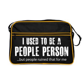 J’étais une personne sociable - Sac Retro - noir/or - Devant
