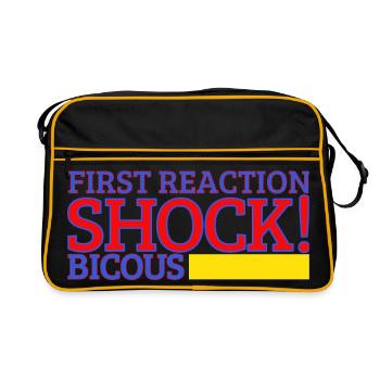 first reaction shock - Retro Bag - black/gold - Front