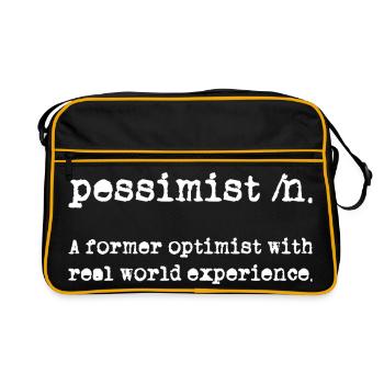 Pessimist definition - Retro Bag - black/gold - Front