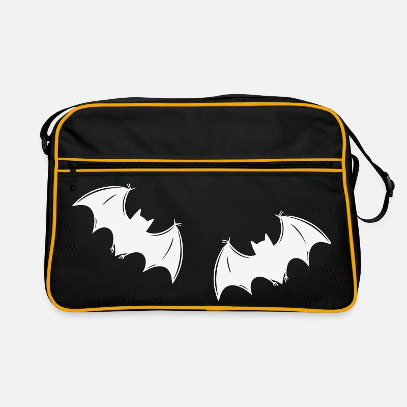 Gray bats in night flight Retro Bag
