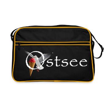Ostsee Möwe Eisräuber Raubvogel - Retro Bag - black/gold - Front