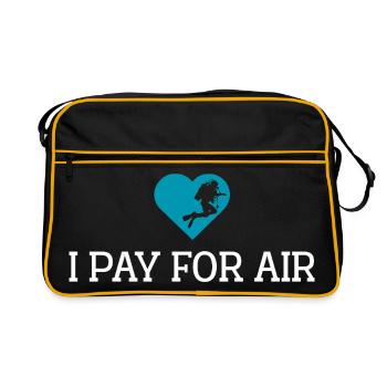 Je paie pour la plongée sous-marine aérienne - Sac Retro - noir/or - Devant