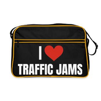 I ❤️ Embouteillages - Sac Retro - noir/or - Devant