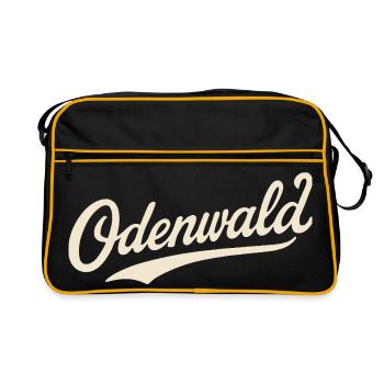 Odenwald Schriftzug Retro - Retro Tasche - Schwarz/Gold - Vorne
