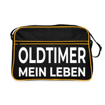 Oldtimer - Retro Tasche - Schwarz/Gold - Vorne