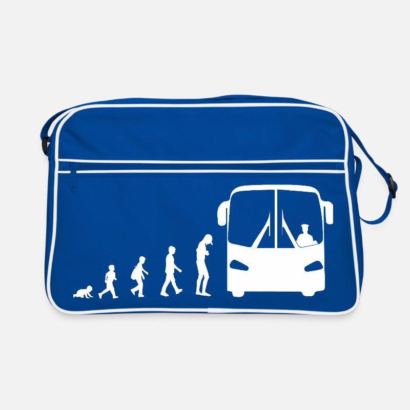 Evolution vom Baby zum Busfahrer Retro Tasche