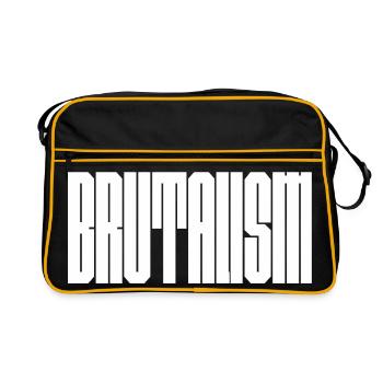 Bold Brutalism logo design - Retro Bag - black/gold - Front