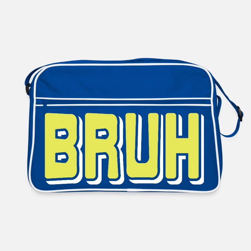 BRUH Meme Reaction Internet Slang Sarcasm Mood Retro Tasche