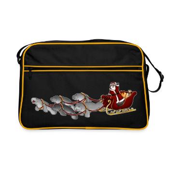 Tazz Talks | Merry Meepmas - Retro Bag - black/gold - Front
