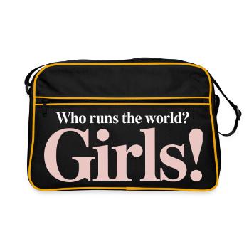 Les femmes : le pouvoir qui dirige le monde, les filles, les filles : la fille - Sac Retro - noir/or - Devant