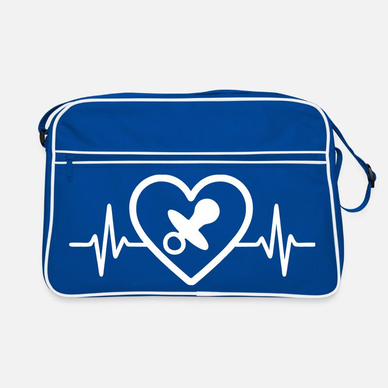 Cœur + Assistante maternelle / Garde d’enfants – Super Nounou Sac Retro