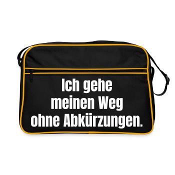My path without shortcuts - Retro Bag - black/gold - Front