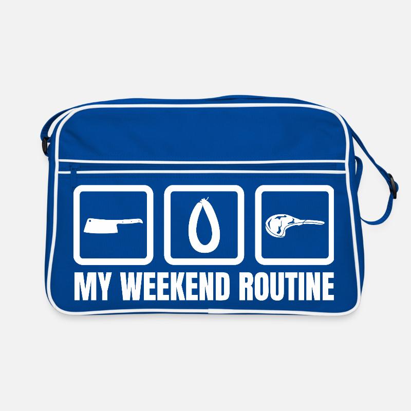 Metzger Wochenendroutine Retro Tasche