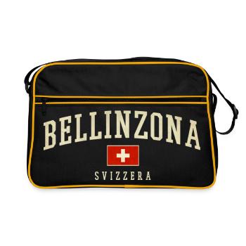 Logo vintage de Bellinzona en Suisse - Sac Retro - noir/or - Devant