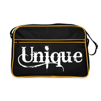 unique unique unique self-worth unique - Retro Bag - black/gold - Front