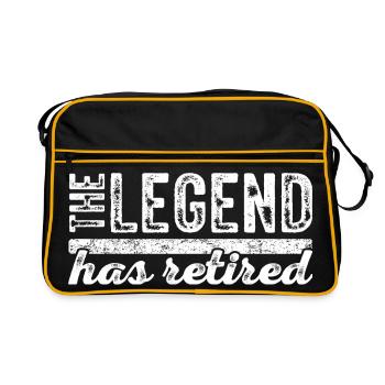 La légende a pris sa retraite – Lustiges Ruhestand - Sac Retro - noir/or - Devant