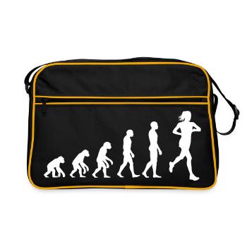 COURSE DE JOGGING FEMME, COURSE PUISSANTE ! JOGGING, COURSE - Sac Retro - noir/or - Devant