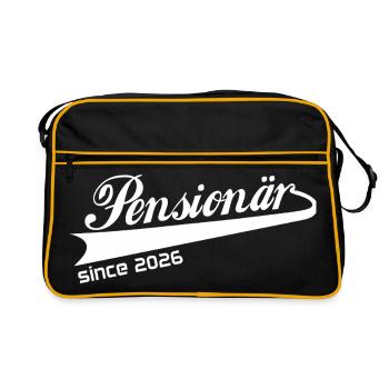 T-shirt et tablier de retraité retraité 2026 - Sac Retro - noir/or - Devant
