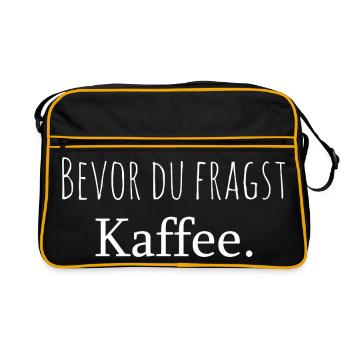 Avant que tu demandes café - Sac Retro - noir/or - Devant