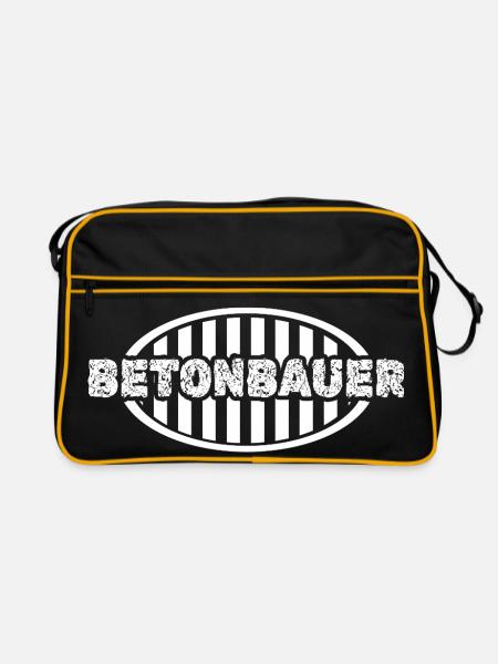 Concrete worker - Retro Bag - black/gold - Front