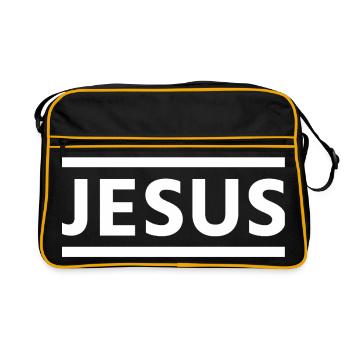 Typographie de Bold Jesus - Sac Retro - noir/or - Devant