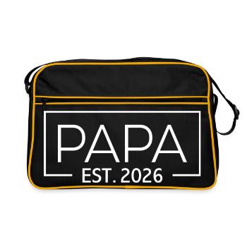 Père fondé en 2026 Papa en 2026 Première fois Papa en 2026 - Sac Retro - noir/or - Devant