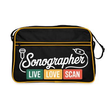 Sonographer Live Love Scan - Retro Bag - black/gold - Front