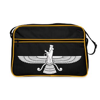 Faravahar Wing Symbol Persia - Retro Bag - black/gold - Front