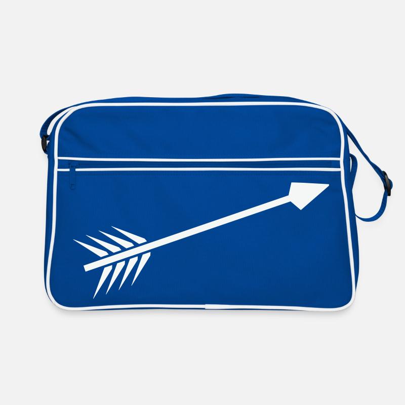 Flèche blanche avec plume Sac Retro