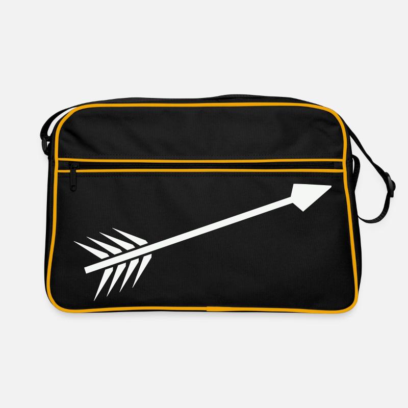 Flèche blanche avec plume Sac Retro