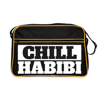 Chill Habibi Funny Arab Friend Design Meaning Chil - Retro Bag - black/gold - Front