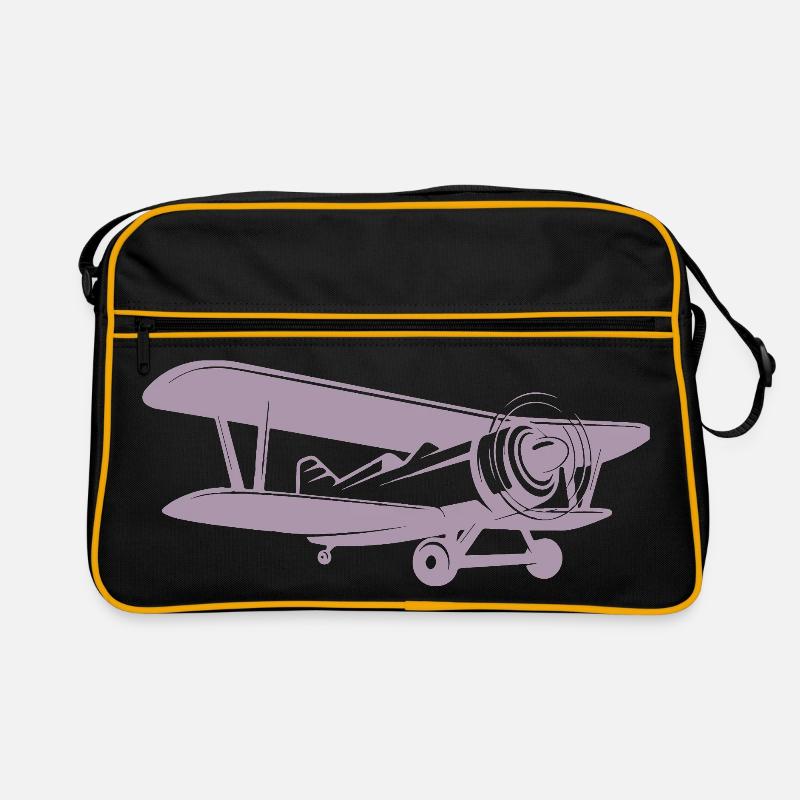 Doppeldecker Pilot Retro Minimalistisch Retro Tasche