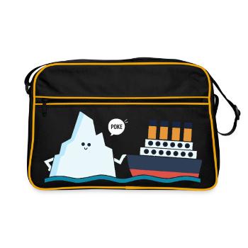 Titanic : Parodie drôle de Titanic et I-ceberg Poke - Sac Retro - noir/or - Devant